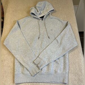 Mens Champion Gray Hoodie Pullover Long Sleeve C RARE Size Small M